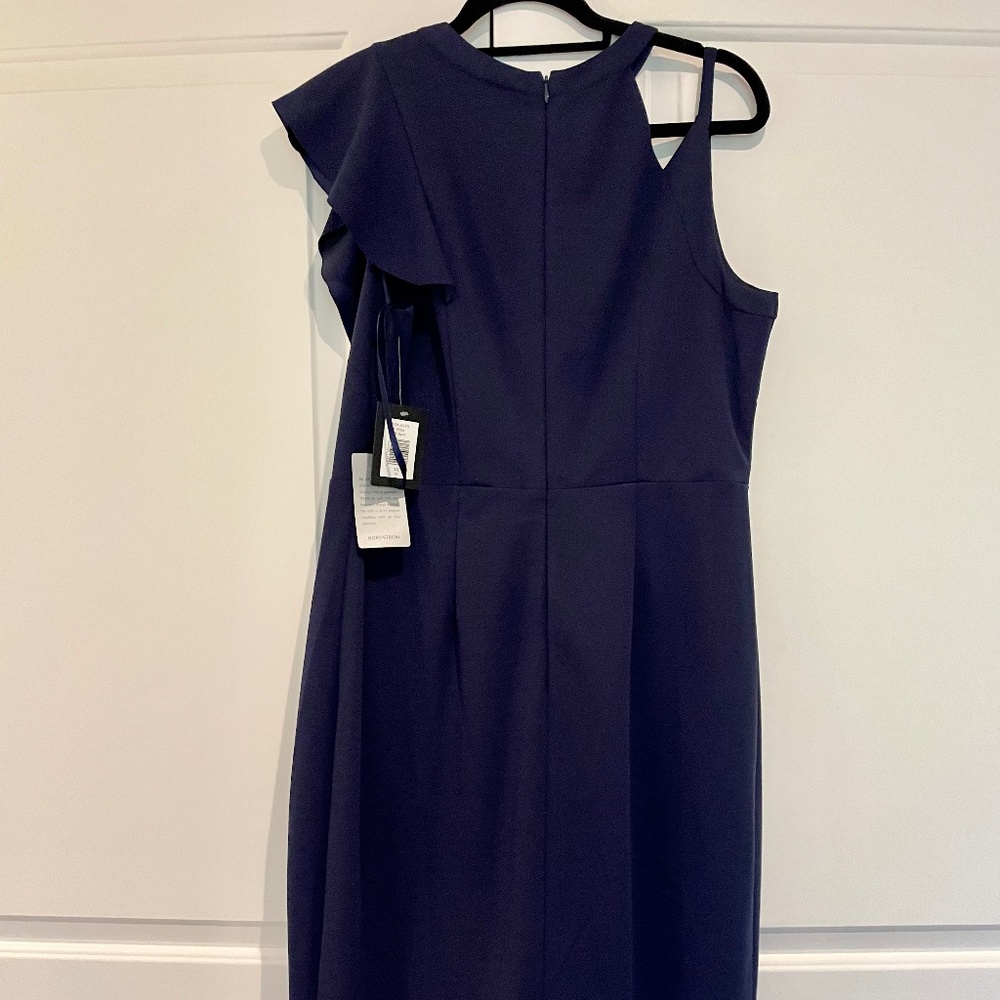 Stylish midnight blue tailored dress - Picture 3 of 3